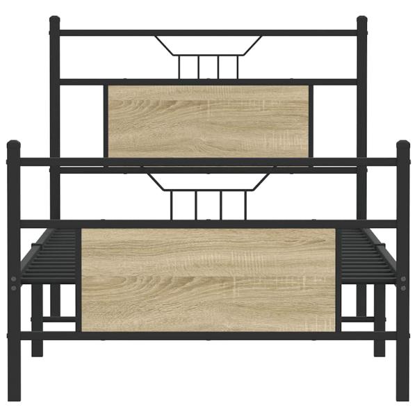 Bettgestell ohne Matratze Sonoma-Eiche 90x190 cm Holzwerkstoff
