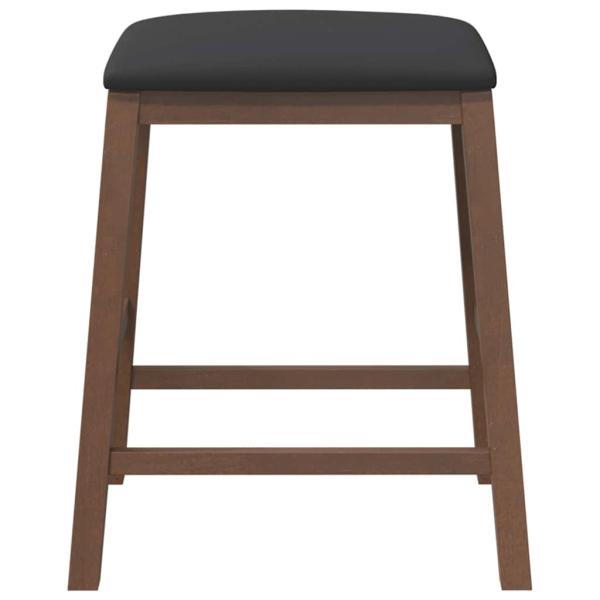 Barstühle mit Kissen 2 Stk. Braun Massivholz Gummibaum