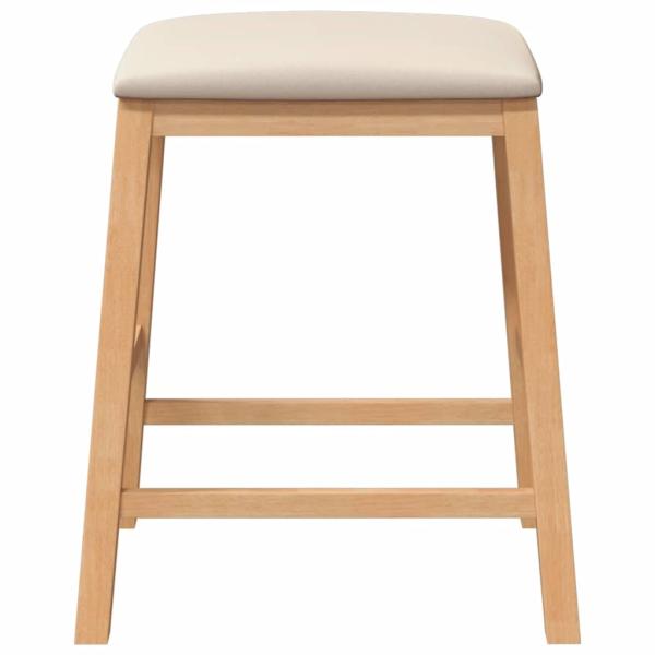 Barstühle mit Kissen 2 Stk. Massivholz Gummibaum