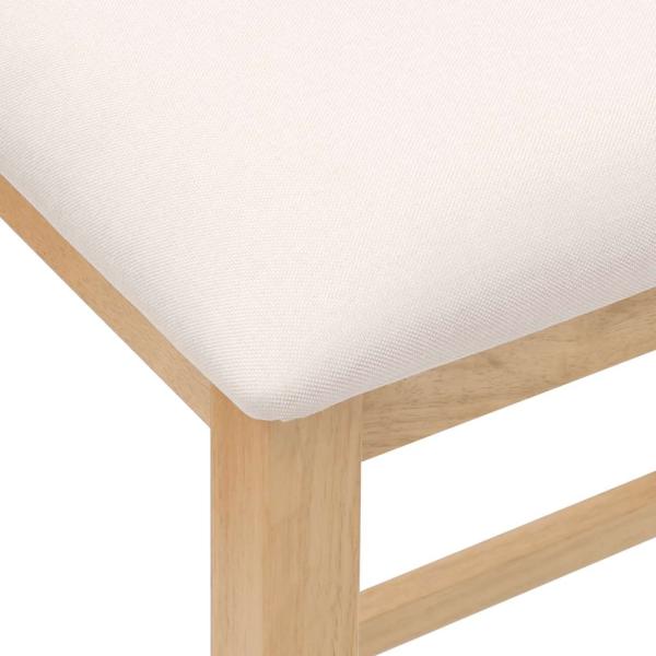 Barstühle mit Kissen 2 Stk. Massivholz Gummibaum