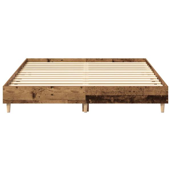 Bettgestell ohne Matratze Altholz-Optik 140x200cm Holzwerkstoff