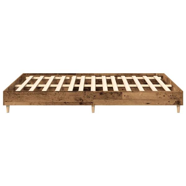 Bettgestell ohne Matratze Altholz-Optik 140x200cm Holzwerkstoff