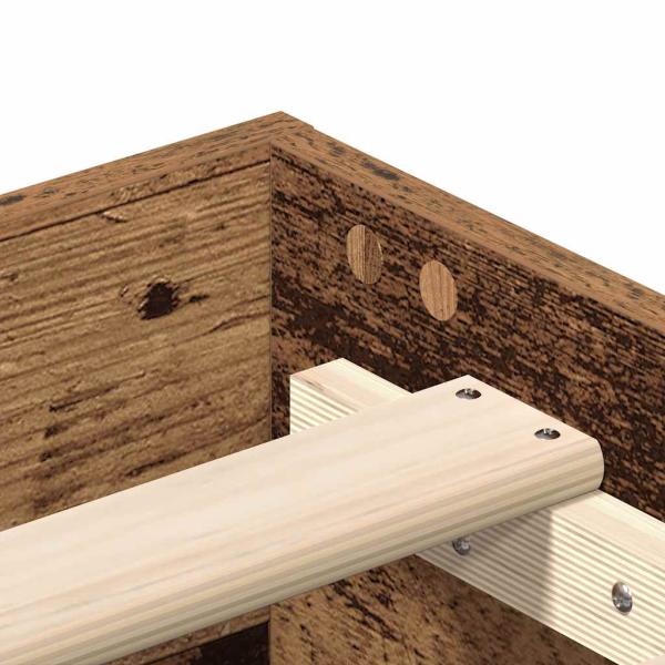 Bettgestell ohne Matratze Altholz-Optik 140x200cm Holzwerkstoff