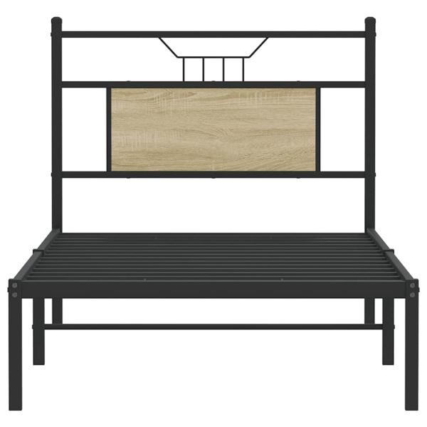 Bettgestell ohne Matratze Sonoma-Eiche 75x190 cm Holzwerkstoff