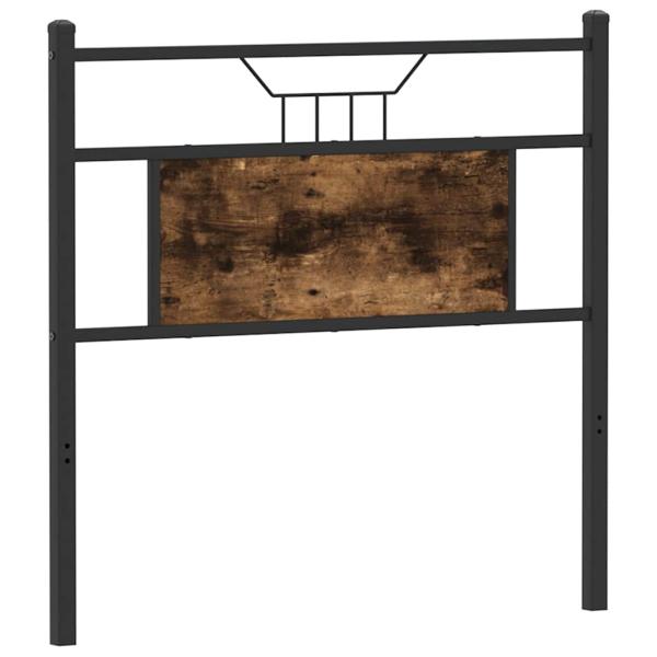 Kopfteil Räuchereiche 80 cm Holzwerkstoff und Stahl