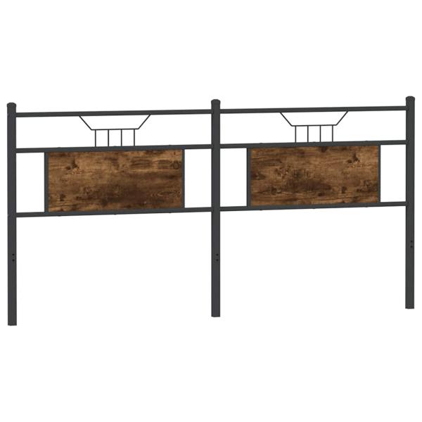 Kopfteil Räuchereiche 180 cm Holzwerkstoff und Stahl