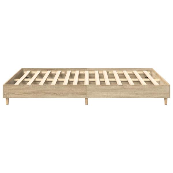 Bettgestell ohne Matratze Sonoma-Eiche 140x200 cm Holzwerkstoff