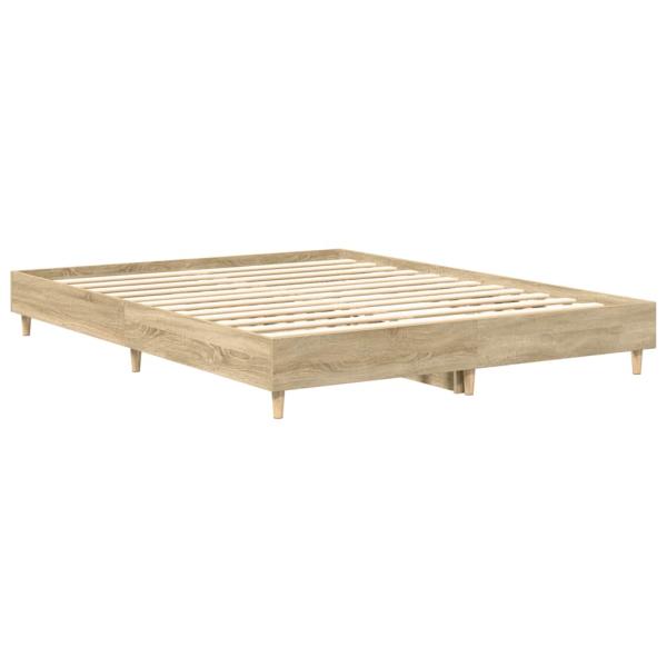 Bettgestell ohne Matratze Sonoma-Eiche 150x200 cm Holzwerkstoff