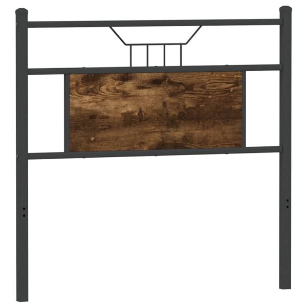 Kopfteil Räuchereiche 75 cm Holzwerkstoff und Stahl