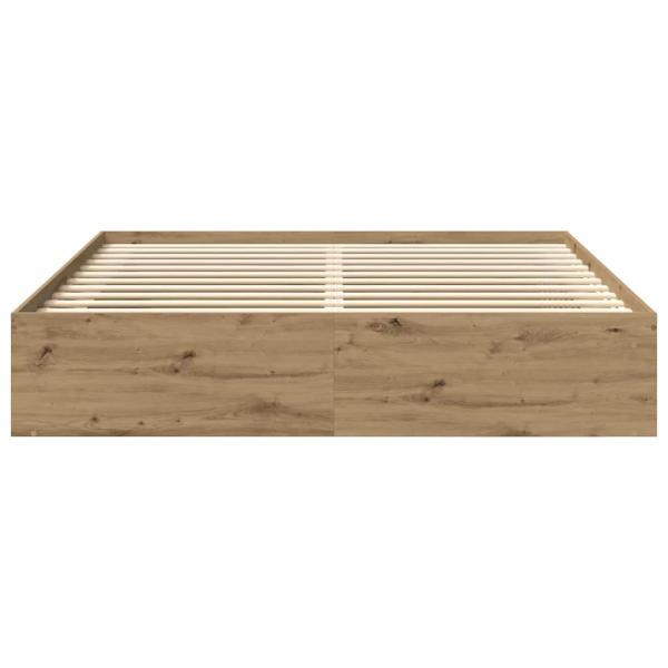 Bettgestell ohne Matratze Artisan-Eiche 200x200cm Holzwerkstoff