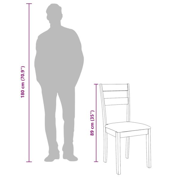 Esszimmerstühle mit Kissen 2 Stk. Weiß Massivholz Gummibaum