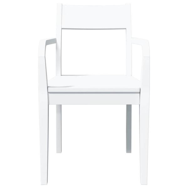 Esszimmerstühle 2 Stk. Weiß Massivholz Gummibaum