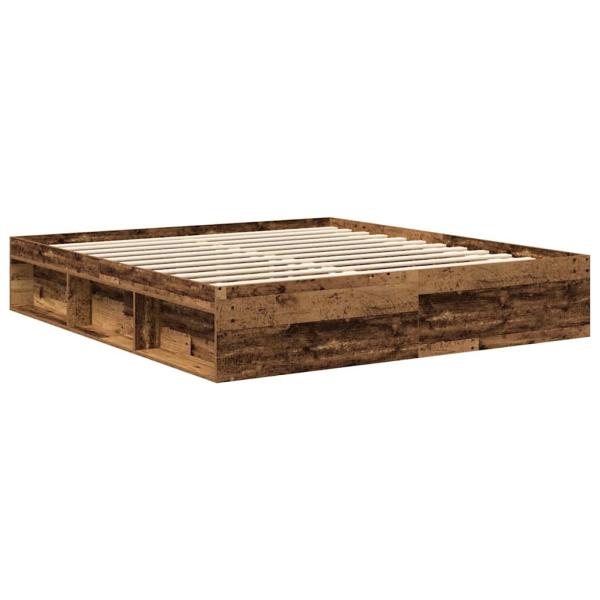 Bettgestell ohne Matratze Altholz-Optik 180x200cm Holzwerkstoff