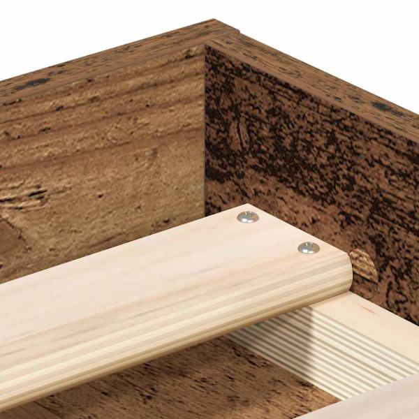 Bettgestell ohne Matratze Altholz-Optik 180x200cm Holzwerkstoff
