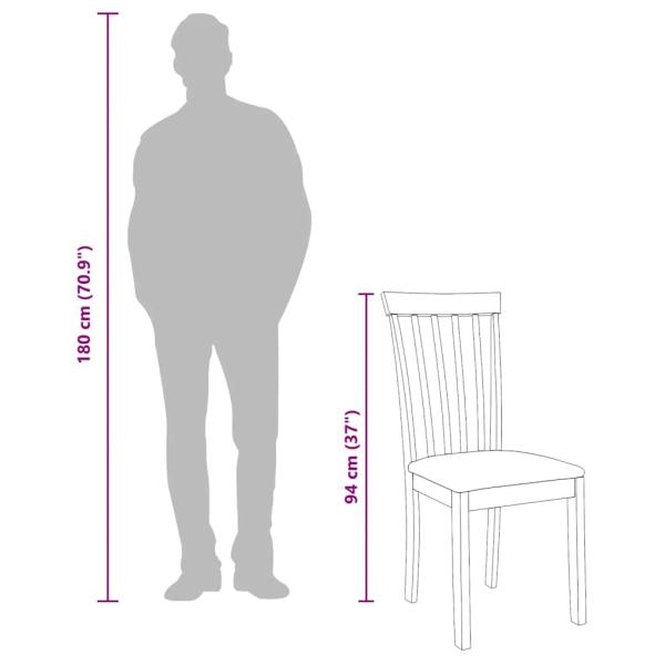 Esszimmerstühle mit Kissen 2 Stk. Weiß Massivholz Gummibaum