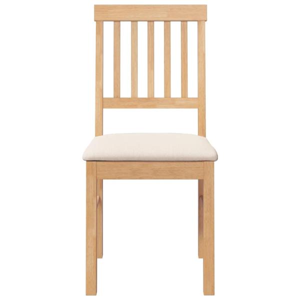 Esszimmerstühle mit Kissen 2 Stk. Massivholz Gummibaum