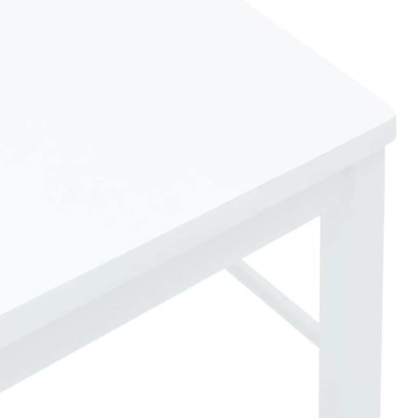 Esszimmerstühle 2 Stk. Weiß Massivholz Gummibaum