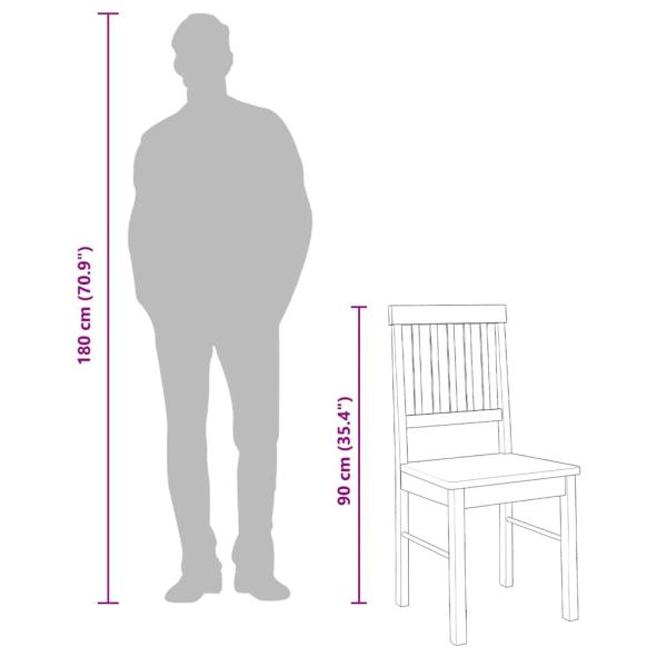 Esszimmerstühle 2 Stk. Weiß Massivholz Gummibaum