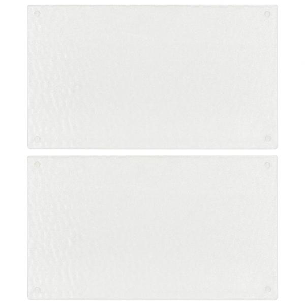 ARDEBO.de - Schneidebretter 2 Stk. Transparent Blasenmuster Hartglas