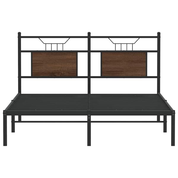 Bettgestell ohne Matratze Braun Eiche 150x200 cm Holzwerkstoff