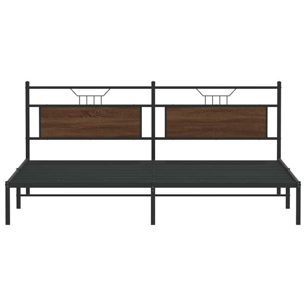 Bettgestell ohne Matratze Braun Eichen-Optik 200x200 cm