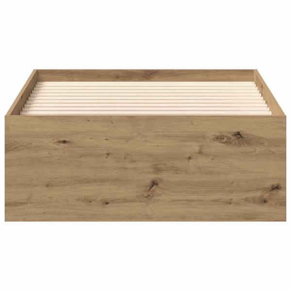 Bettgestell ohne Matratze Artisan-Eiche 100x200cm Holzwerkstoff