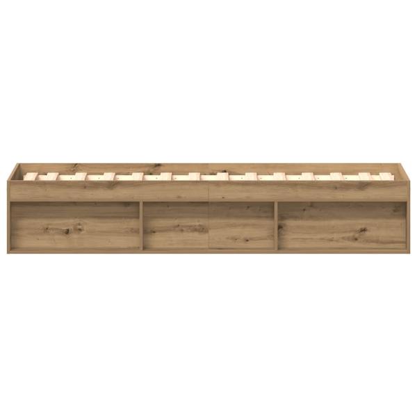 Bettgestell ohne Matratze Artisan-Eiche 100x200cm Holzwerkstoff