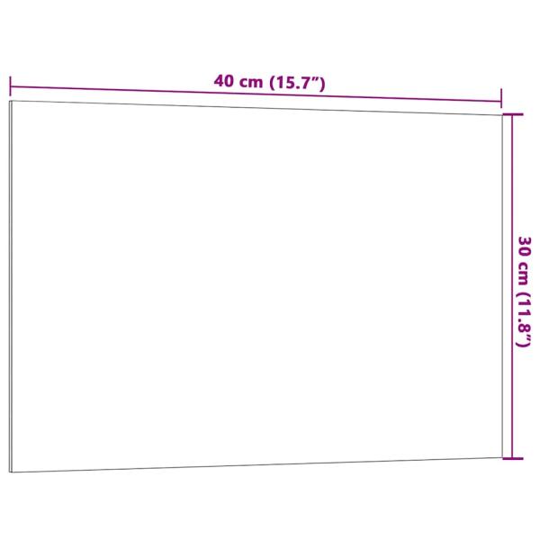 Magnettafel Wandmontage Schwarz 40x30 cm Hartglas