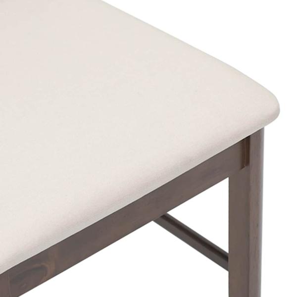 Esszimmerstühle mit Kissen 2 Stk. Braun Massivholz Gummibaum