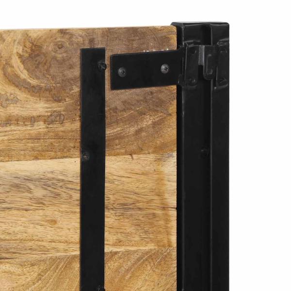Kopfteil 160 cm Massivholz Mango und Eisen