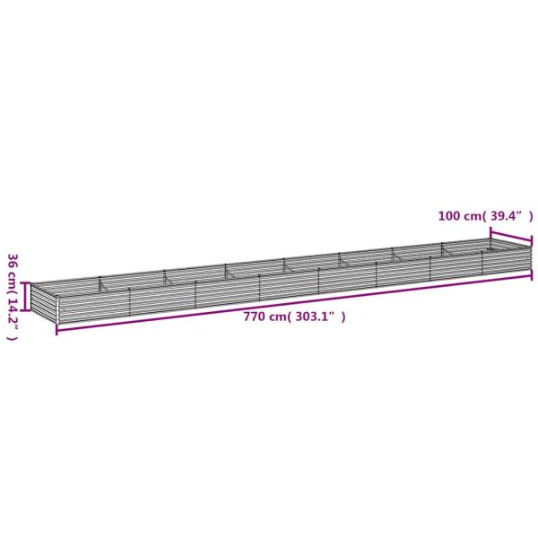 Hochbeet 770x100x36 cm Cortenstahl