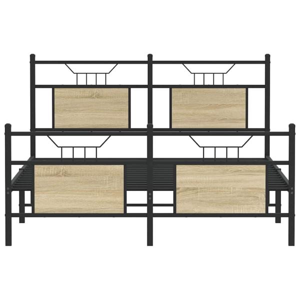 Bettgestell ohne Matratze Sonoma-Eiche 140x200 cm Holzwerkstoff