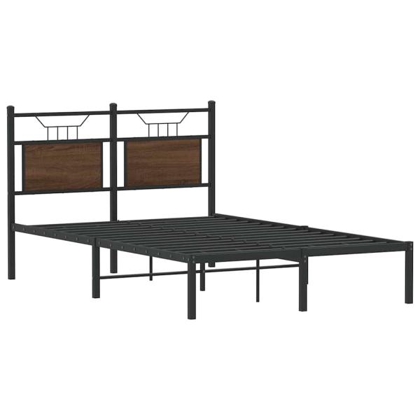 Bettgestell ohne Matratze Braun Eiche 120x200 cm Holzwerkstoff
