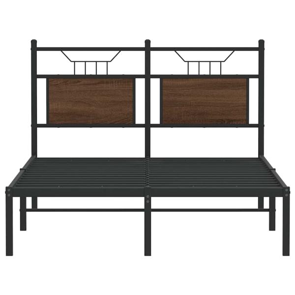 Bettgestell ohne Matratze Braun Eiche 120x200 cm Holzwerkstoff