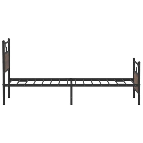 Bettgestell ohne Matratze Braun Eiche 100x190 cm Holzwerkstoff