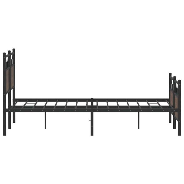 Bettgestell ohne Matratze Braun Eiche 137x190 cm Holzwerkstoff