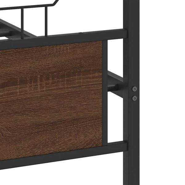 Bettgestell ohne Matratze Braun Eiche 137x190 cm Holzwerkstoff