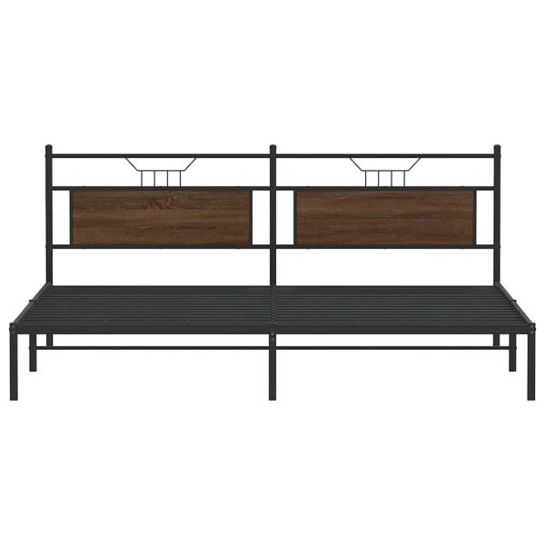 Bettgestell ohne Matratze Braun Eichen-Optik 193x203 cm