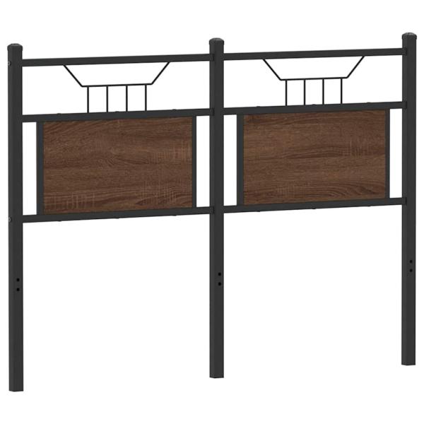 Kopfteil Braun Eichen-Optik 120 cm Holzwerkstoff und Stahl