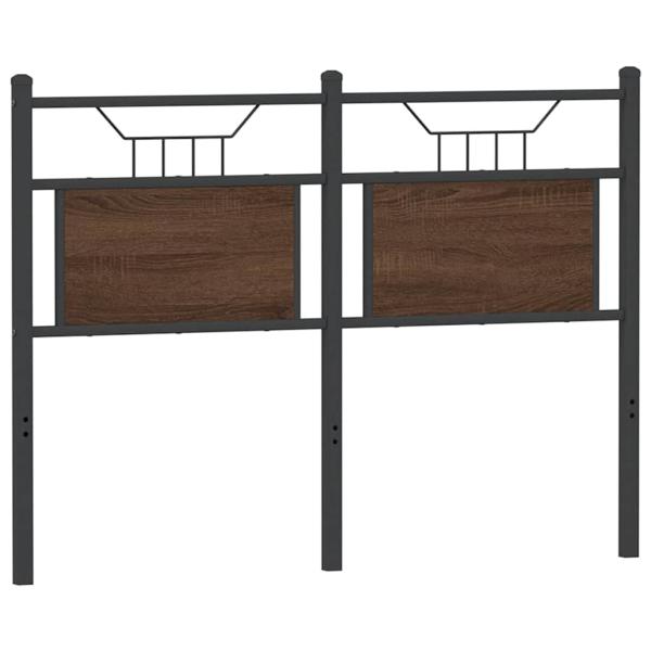 Kopfteil Braun Eichen-Optik 120 cm Holzwerkstoff und Stahl