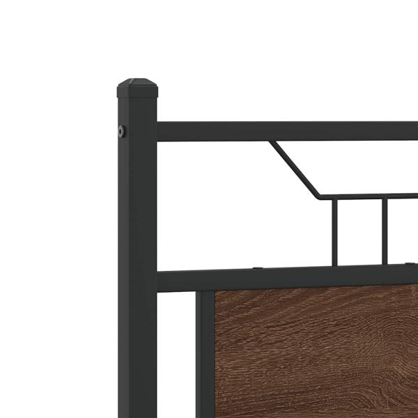 Kopfteil Braun Eichen-Optik 120 cm Holzwerkstoff und Stahl