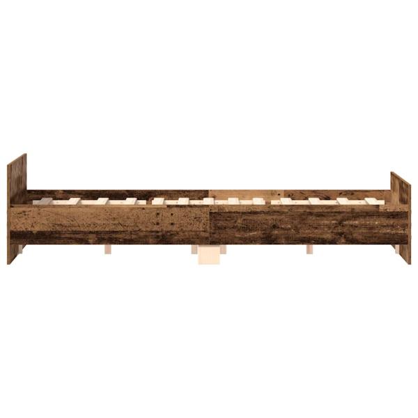 ARDEBO.de - Bettgestell ohne Matratze Altholz-Optik 160x200cm Holzwerkstoff