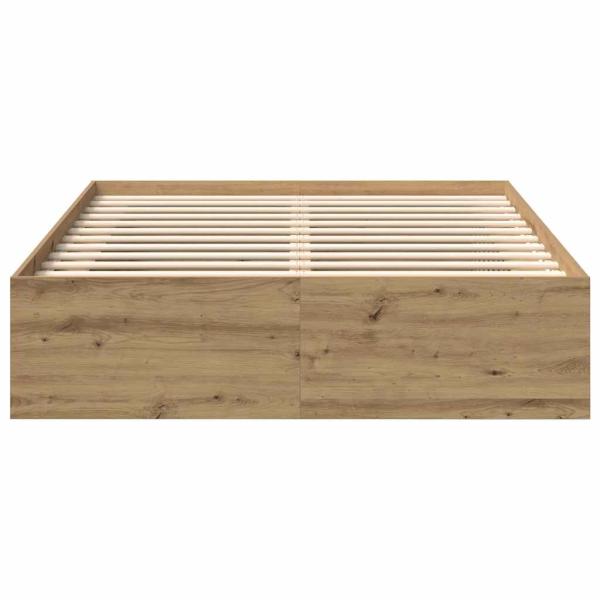 Bettgestell ohne Matratze Artisan-Eiche 140x190cm Holzwerkstoff