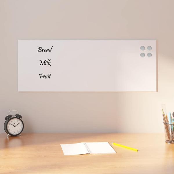 ARDEBO.de - Magnettafel Wandmontage Weiß 80x30 cm Hartglas