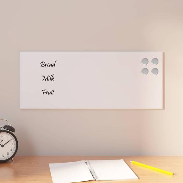 ARDEBO.de - Magnettafel Wandmontage Weiß 50x20 cm Hartglas