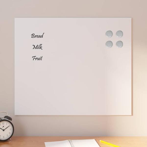 ARDEBO.de - Magnettafel Wandmontage Weiß 60x50 cm Hartglas