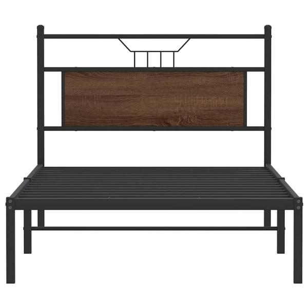 Bettgestell ohne Matratze Braun Eichen-Optik 107x203 cm