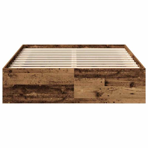 Bettgestell ohne Matratze Altholz-Optik 120x200cm Holzwerkstoff