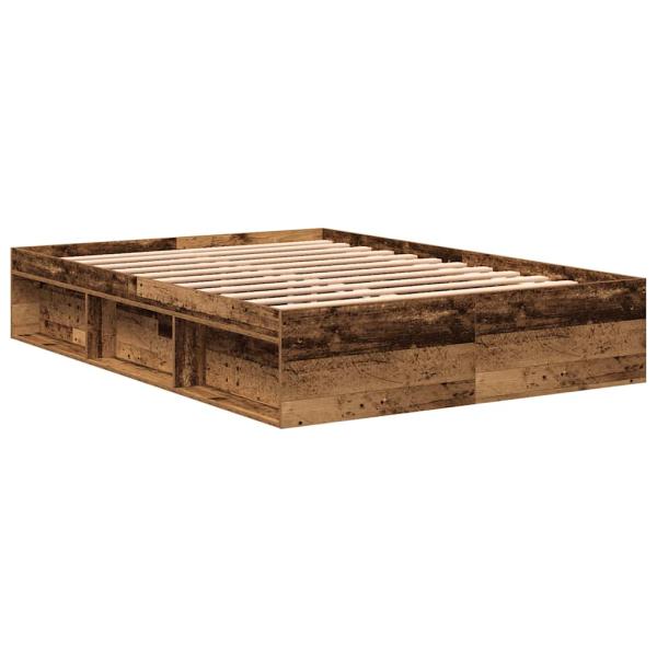 Bettgestell ohne Matratze Altholz-Optik 120x200cm Holzwerkstoff