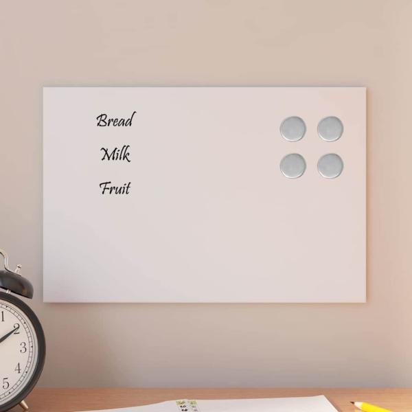 ARDEBO.de - Magnettafel Wandmontage Weiß 30x20 cm Hartglas